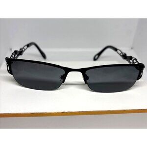 Black Metal Fashion glasses Decorative Temple Design Jessica Mack Frames Only!